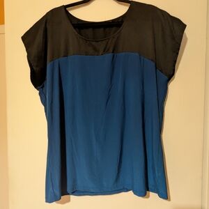 The Limited Blue Cap Sleeve Boxy Blouse